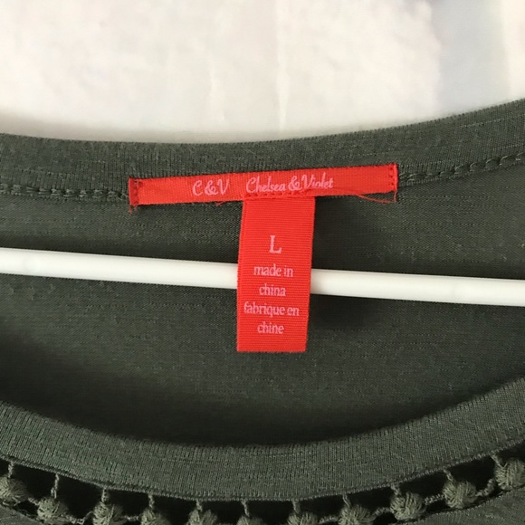 Chelsea & Violet | olive green peasant top - Picture 4 of 6